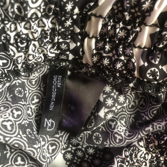 Boho Hippie Wide Leg Black & White - Picture 6 of 8